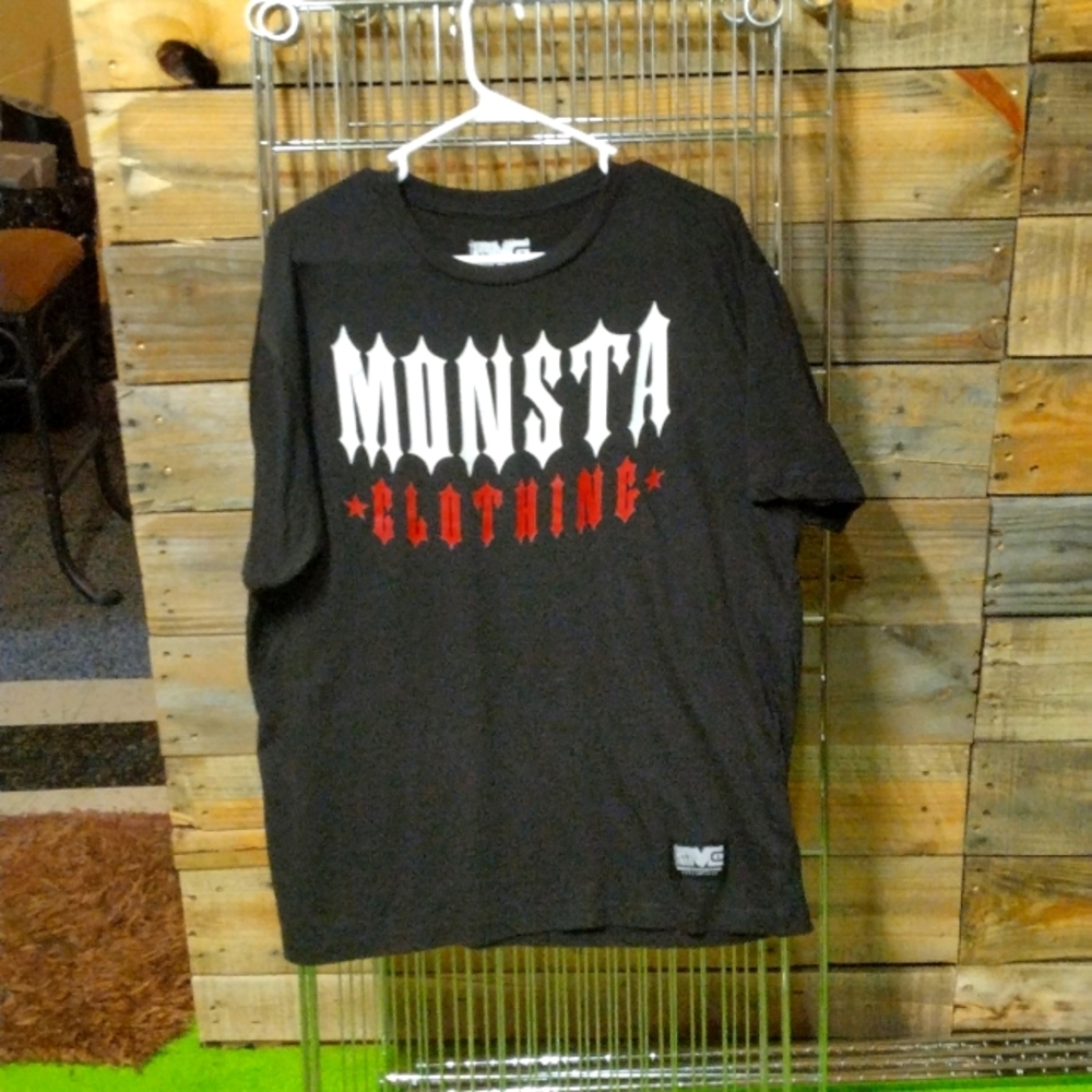 Monsta clothing black tee sz XL